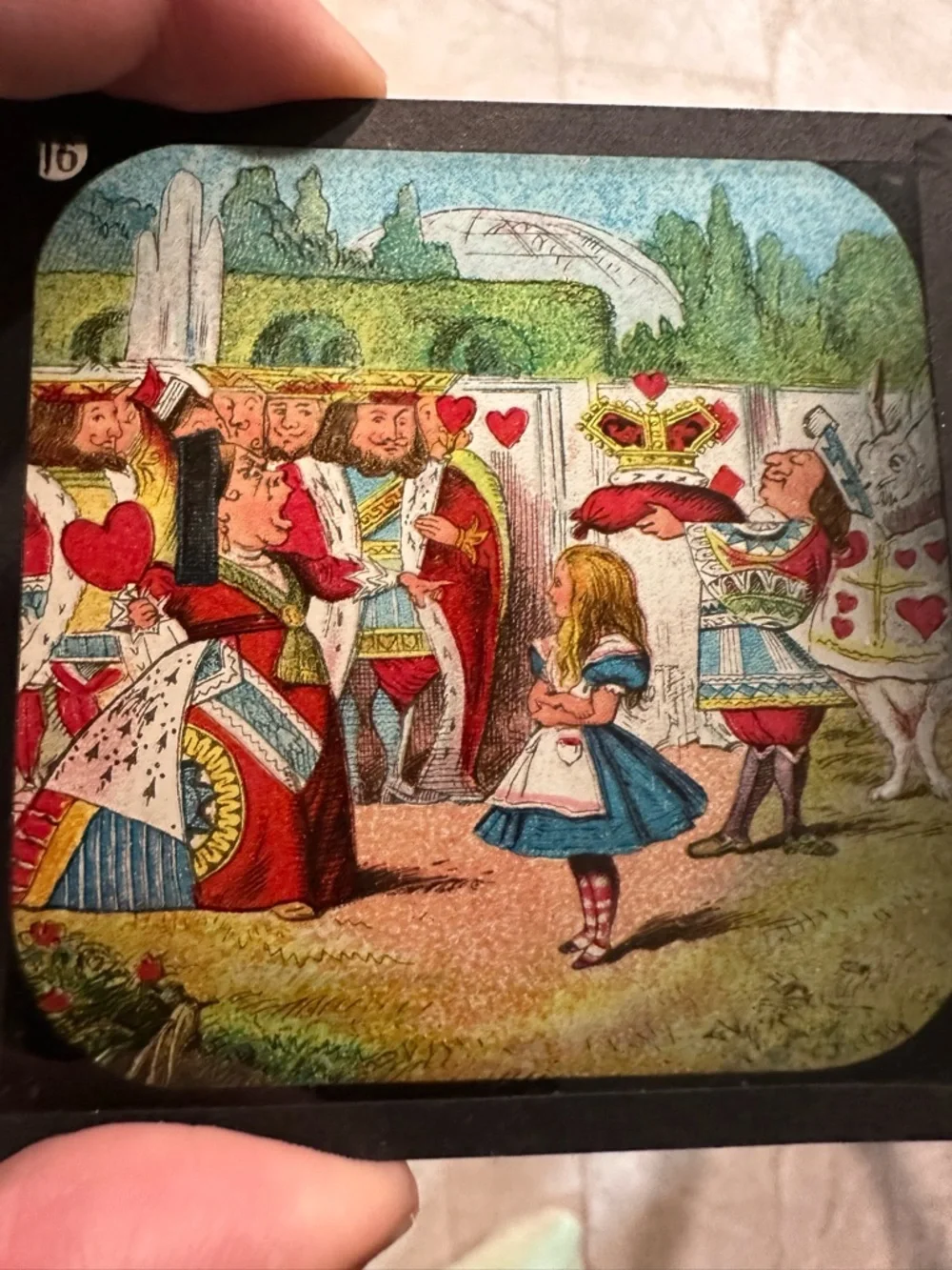 Alice in Wonderland Primus Magic Lantern Slides #777 Chapter II complete set box - Picture 14 of 16